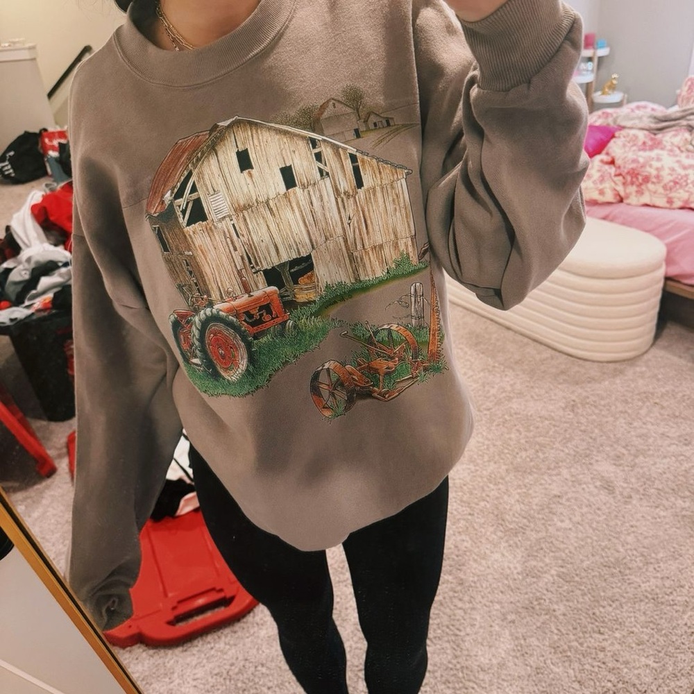 Vintage FarmHouse Oversized Crew